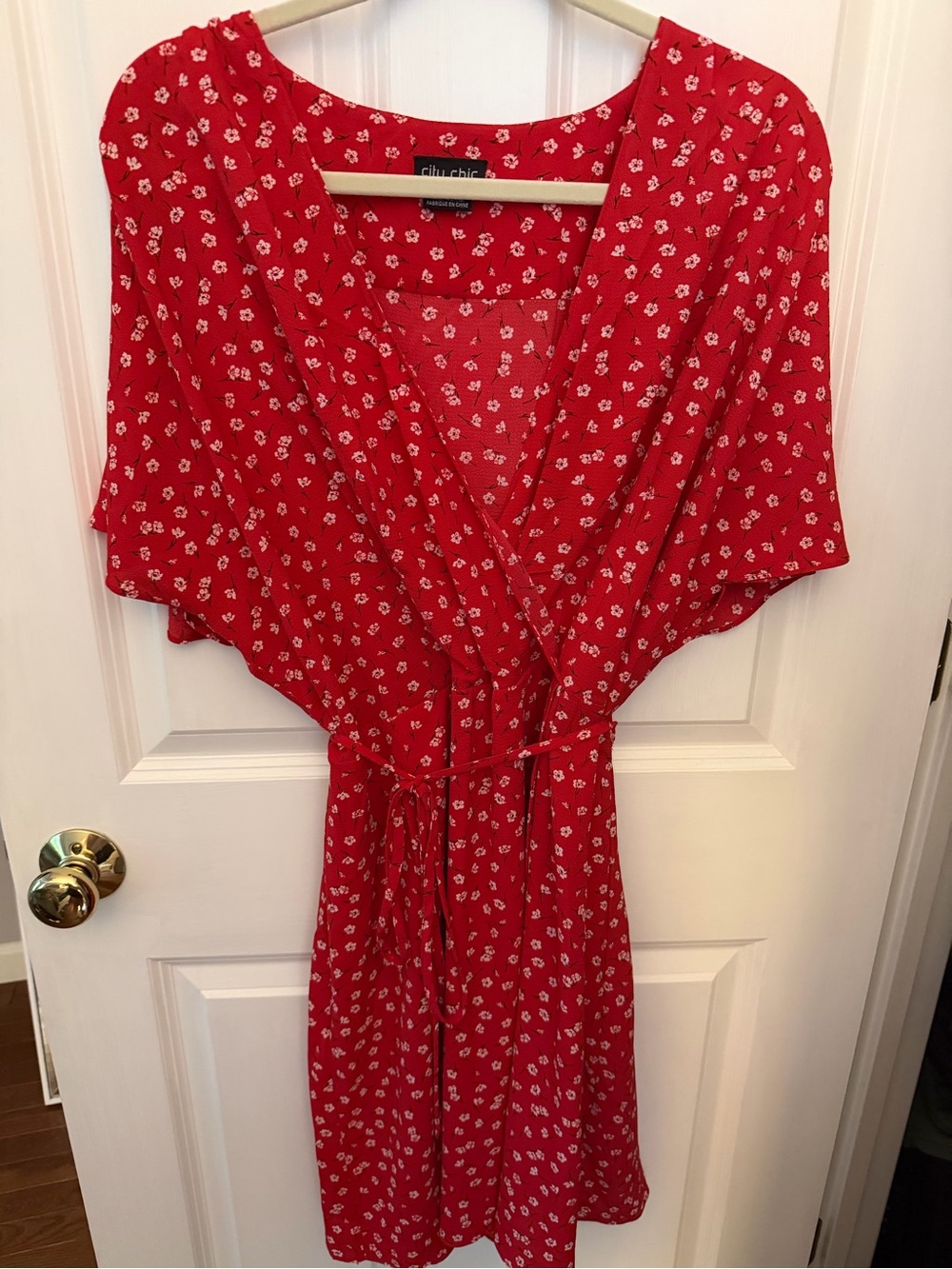 City Chic Red Floral Midi Dress